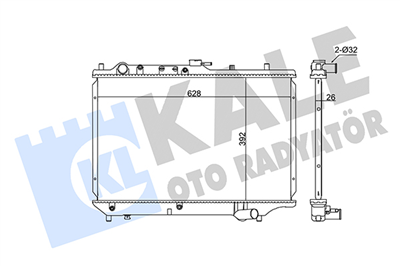 SU RADYATÖRÜ AL/PL/BRZ MAZDA 323 C IV 1.6 89-91, 1.6 16V 91-94, 1.8 16V 89-94 
