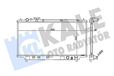SU RADYATÖRÜ AL/PL/BRZ MAZDA 323 P V 1.3-1.5 16V 96-98, 2.0 D 96-98 330x688x16 