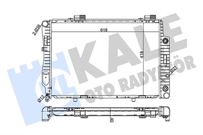 SU RADYATÖRÜ AL/PL/BRZ MERCEDES-BENZ C SERİSİ W202 93-00 (617x418x42) 