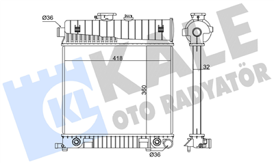SU RADYATÖRÜ AL/PL/BRZ MERCEDES-BENZ C SERİSİ W202 93-00(360x418x32)