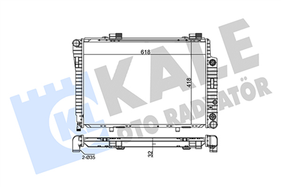SU RADYATÖRÜ AL/PL/BRZ MERCEDES-BENZ C SERİSİ W202 93-00, CLK SERİSİ C208 97-02, SLK SERİSİ R170 96-04 
