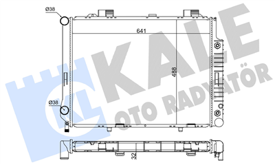 SU RADYATÖRÜ AL/PL/BRZ MERCEDES-BENZ E SERİSİ W210 95-02 (641x448x32) 