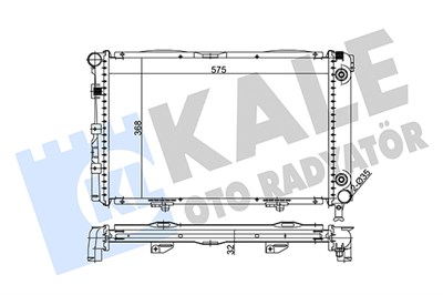 SU RADYATÖRÜ AL/PL/BRZ MERCEDES-BENZ W201 82-94 (575x368x32) 