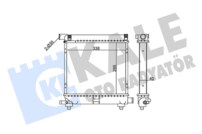 SU RADYATÖRÜ AL/PL/BRZ MERCEDES-BENZ W201 82-93, W124 86-92 295x338x40MM 