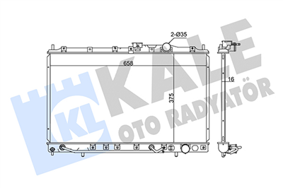 SU RADYATÖRÜ AL/PL/BRZ MITSUBISHI COLT IV 1.6 GLXI 16V 92-96, LANCER V 1.6 16V 92-96, 1.6 16V 4WD 92-96, 1.8 16V 92-93, 2.0 D 92-96 