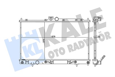 SU RADYATÖRÜ AL/PL/BRZ MITSUBISHI LANCER VII 1.3-1.6-2.0 03-13 (685x375x16) 