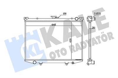 SU RADYATÖRÜ AL/PL/BRZ NISSAN PICK-UP 2.5 D 87-98, 2.5 D 4WD 86-91, 2.7 D 4WD 87-98, 2.7 TD 4WD 89-96 
