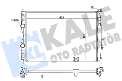 SU RADYATÖRÜ AL/PL/BRZ NISSAN QASHQAI 2.0 DCI 07-13, 2.0 DCI 4X4 07-13 