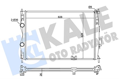 SU RADYATÖRÜ AL/PL/BRZ NISSAN QASHQAI 2.0 DCI 07-13, 2.0 DCI 4X4 07-13 