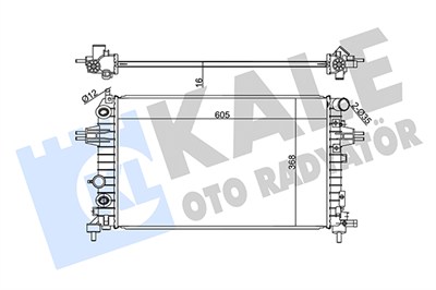 SU RADYATÖRÜ AL/PL/BRZ OPEL ASTRA H 1.2 05-10, 1.4-1.8 04-10 (600x385x16) 