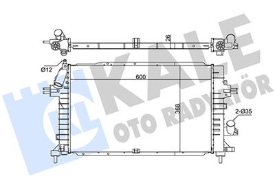 SU RADYATÖRÜ AL/PL/BRZ OPEL ASTRA H 1.3-1.7-1.9 CDTI 04=>, ZAFIRA 1.7, 1.9 CDTI 05=> 