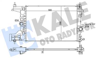 SU RADYATÖRÜ AL/PL/BRZ OPEL ASTRA J, ASTRA GTC J, ZAFIRA TOURER C , CRUZE 1.4-1.6 09=> 