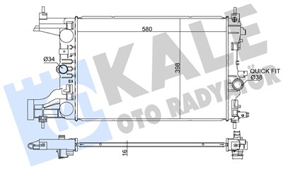 SU RADYATÖRÜ AL/PL/BRZ OPEL ASTRA J, ASTRA GTC J, ZAFIRA TOURER C , CRUZE 1.4-1.6 09=> 