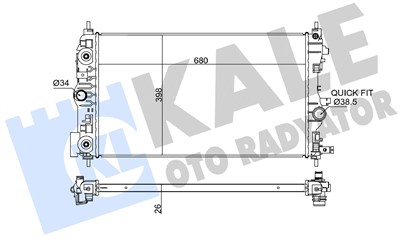 SU RADYATÖRÜ AL/PL/BRZ OPEL ASTRA J, ASTRA GTC J, ZAFIRA TOURER C , CRUZE 1.4-1.6 09=> 