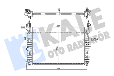 SU RADYATÖRÜ AL/PL/BRZ OPEL MERIVA A MPV 1.4 16V 04-10, 1.6 03-10, 1.6 16V 03-06, 1.8 03-10 