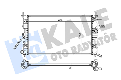 SU RADYATÖRÜ AL/PL/BRZ OPEL VECTRA B 2.5I V6, 2.6I V6, I FIAT 500 2.5 