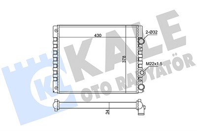 SU RADYATÖRÜ AL/PL/BRZ SEAT AROSA 1.4 TDI 00-04, VOLKSWAGEN LUPO 1.0-1.4 98-05, POLO 1.4 (MT) 99-01 