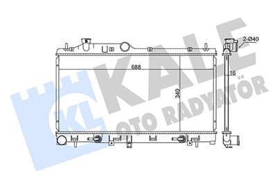 SU RADYATÖRÜ AL/PL/BRZ SUBARU FORESTER 2.0 AWD 08-13, 10=>, 2.5 AWD 08-13, IMPREZA 1.5 AWD 08-12, 2.5 AWD 08-11, 1.5 AWD 08=> 340x688x26 