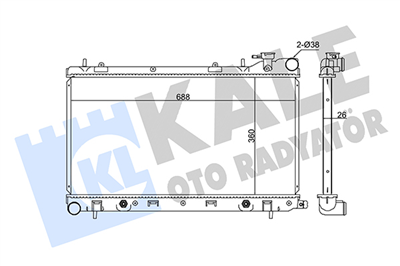 SU RADYATÖRÜ AL/PL/BRZ SUBARU FORESTER 2.0 AWD 97-02 (360x688x26) 
