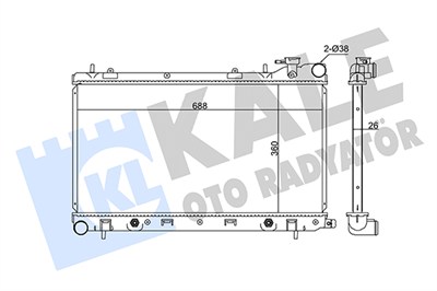 SU RADYATÖRÜ AL/PL/BRZ SUBARU FORESTER 2.0 AWD 97-02 (360x688x26) 