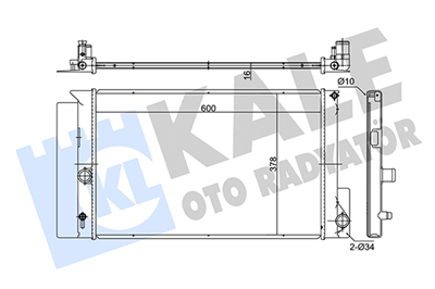 SU RADYATÖRÜ AL/PL/BRZ TOYOTA AURIS E15 1.4-1.6 07-12, 1.8 09-12, E18 1.3 12-18, 1.6 12-18, AVENSIS 1.6-1.8-2.0 08-18,COROLLA E18 1.3-1.6 13-18, VERSO 1.6-1.8 09-18 600x378x16MM
