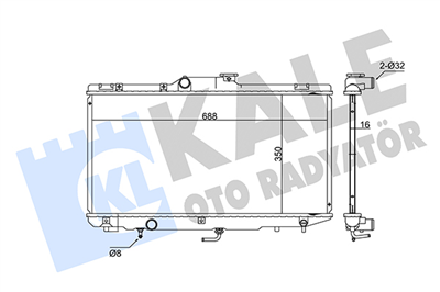 SU RADYATÖRÜ AL/PL/BRZ TOYOTA COROLLA E10 1.3 12V 92-97, 1.6 SI 92-97 