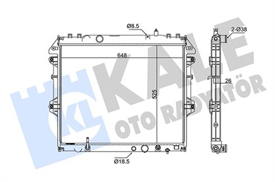 SU RADYATÖRÜ AL/PL/BRZ TOYOTA HILUX VII PICK-UP 2.5 D-4D 05-15, 2.5 D 4WD 05-15, 3.0 D-4D 4WD 05-15 