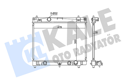 SU RADYATÖRÜ AL/PL/BRZ TOYOTA YARIS 1.0 VVT-I, 1.3 VVT-I 05=> 