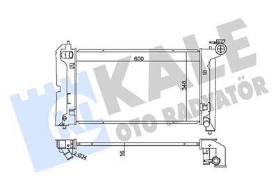 SU RADYATÖRÜ AL/PL/BRZ TOYTOA COROLLA 1.4-1.6 VVT-I 01-07 600x348x16MM 