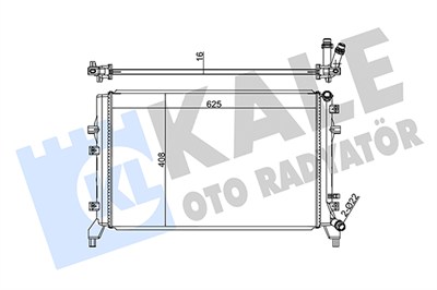 SU RADYATÖRÜ AL/PL/BRZ VOLKSWAGEN GOLF V-VI , SKODA OCTAVIA , RAPID , SUPERB , AUDI A3 1.2, 1.4 TSI 07=> 
