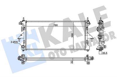 SU RADYATÖRÜ BRAZING FIAT DUCATO 2.3D 06 => (MT) 780X368X26 