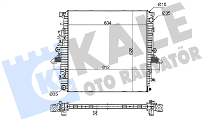 SU RADYATÖRÜ BRAZING LAND ROVER DISCOVERY III 4.0 4X4 05-09, 4.0 V6 4X4 04-09, 4.4 4X4 04-09, RANGE ROVER SPORT(605x634x32)