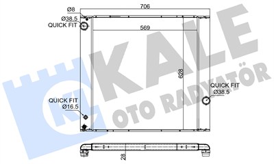 SU RADYATÖRÜ BRAZING LAND ROVER RANGE ROVER III 4.4 4X4 02-12 (569x628x28) 