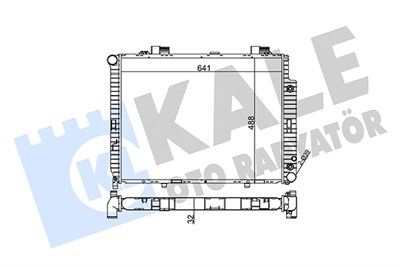 SU RADYATÖRÜ BRAZING MERCEDES-BENZ E SERİSİ W210 97-02 (641x488x32) 