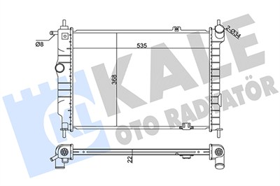 SU RADYATÖRÜ BRAZING OPEL ASTRA F 1.4 1.6 1.8 16V 2.0 GSI 91 => (MT) 535X368X22 