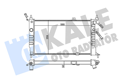 SU RADYATÖRÜ BRAZING OPEL ASTRA F 1.4I 1.6I 1.8I 2.0I 91=> (MT) (AC) 590X359X32 