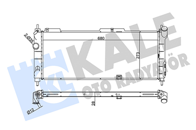 SU RADYATÖRÜ BRAZING OPEL CORSA B-COMBO-TIGRA 1.2I 1.4I 1.4I/1.6I 16V 93 => (MT) (AC) 680X273X28 