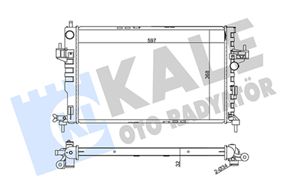 SU RADYATÖRÜ BRAZING OPEL CORSA C ; COMBO 1.7DI/DTI 00=> (MT) (AC/NAC) [BRAZING] [597X368X32]