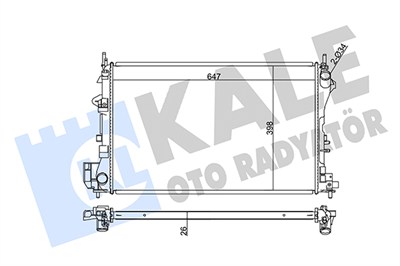 SU RADYATÖRÜ BRAZING OPEL VECTRA C 1.6 1.8 1.6/1.8 16V 02-08, SAAB 9-3 1.8/2.0T 03-15 (MT) (AC/NAC) 650X398X26 