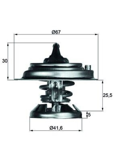 TERMOSTAT 75 C MERCEDES OM601 OM602 OM603 W124 W202 W210 W461