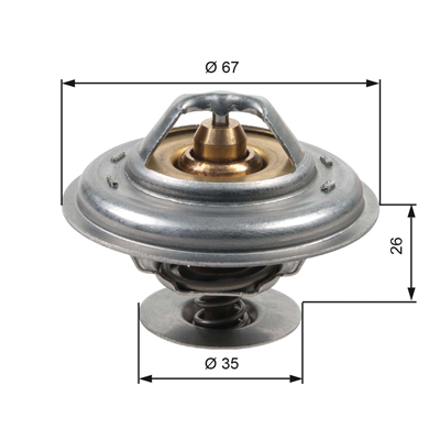 TERMOSTAT 87C AUDI, VOLKSWAGEN, BENTLEY 