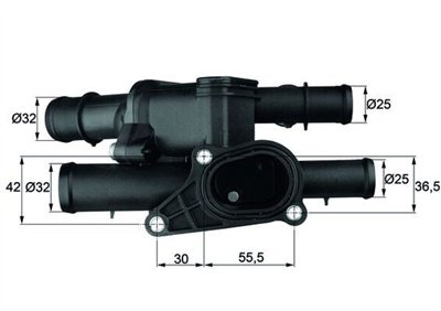 TERMOSTAT KOMPLE BORA-GOLF IV-A3 1.9-2.3-2.0 99-05 OTOM. 105C