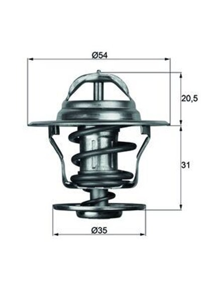 TERMOSTAT LGN-ASTRA-GOLF-JETTA-PASSAT-CORDOBA-IBIZA-TOLEDO-CADDY 87C