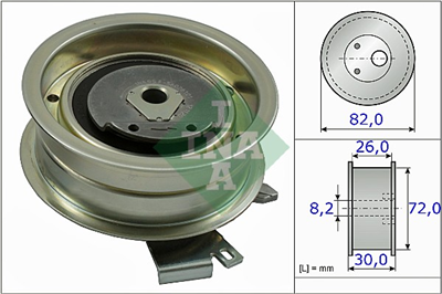 TRİGER GERGİ RULMANI VW GOLF IV 1.6 / 2.0 98-05, GOLF V 1.6 / 2.0 02-08, GOLF VI 1.6 09-12, BORA 1.6 98-05, JETTA III 1.6 04-10, AUDI A3 1.6 96-03, SEAT TOLEDO II 1.6 98-09, LEON 1.6 99-06 