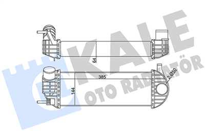TURBO RADYATÖRÜ (INTERCOOLER) 2 SIRA PA RENAULT KANGOO III 1.5 DCI K9K 08=> 