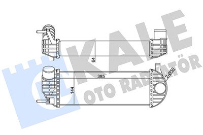 TURBO RADYATÖRÜ (INTERCOOLER) 2 SIRA PA RENAULT KANGOO III 1.5 DCI K9K 08=> 