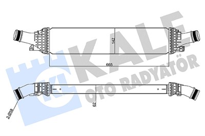 TURBO RADYATÖRÜ (INTERCOOLER) AL/PL/BRZ AUDI A4, A5, A6, Q5 1.8-2.0 TFSI, 2.0 TDI 08=>, PORSCHE MACAN (665X134.4X58) 