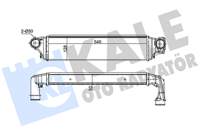 TURBO RADYATÖRÜ (INTERCOOLER) AL/PL/BRZ BMW 3 SERİSİ E46 99-05 (540x127x50) 