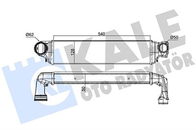 TURBO RADYATÖRÜ (INTERCOOLER) AL/PL/BRZ BMW 3 SERİSİ E46 99-05 (540x127x50) 