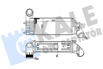 TURBO RADYATÖRÜ (INTERCOOLER) AL/PL/BRZ CITROEN C5 I 2.0 HDI 01-04, 2.2 HDI 01-04, PEUGEOT 406 2.0 HDI 99-04, 607 2.0 HDI 00-11, 2.2 HDI 00-06 (298X133.4X85) 
